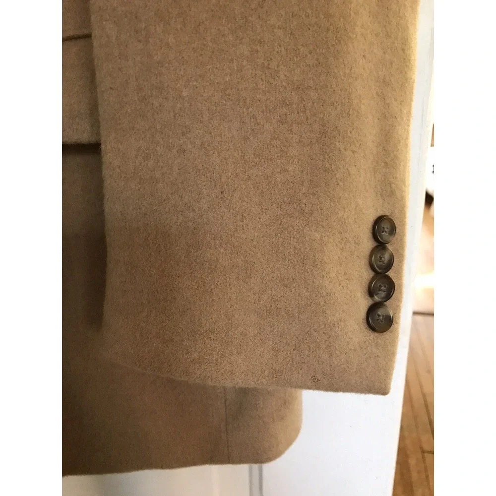 Mens Tan Camel Hair Blazer Jos A Bank Sports Coat Jacket Size 44S